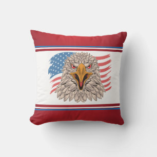 American Flag with an Eagle Cushion