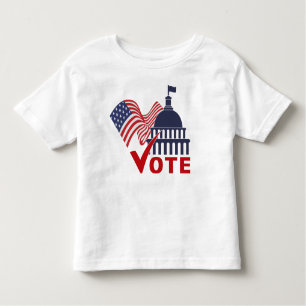 American flag with Check Mark     Toddler T-Shirt