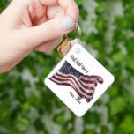 American Flag with Crosses Key Ring<br><div class="desc">* Composite of two images, the American flag and white crosses at a cemetery. * Several shape and style options * Both sides of the double sided key ring can be personalized. * Add text and/or a photo, or remove text option. * Click on the "Customize It" tab to get...</div>