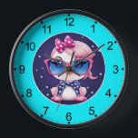 American Flag with Flamingo Cartoon-69680 Clock<br><div class="desc">American Flag with Flamingo Cartoon-69680</div>