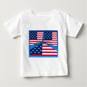 American Flag with Hakuna Matata: Patriotic Design Baby T-Shirt