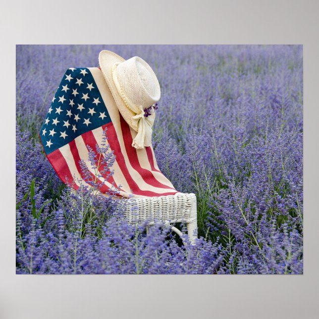 American Flag with Hat Poster (Front)