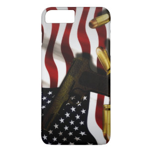 American flag with pistol iPhone 8 plus/7 plus case