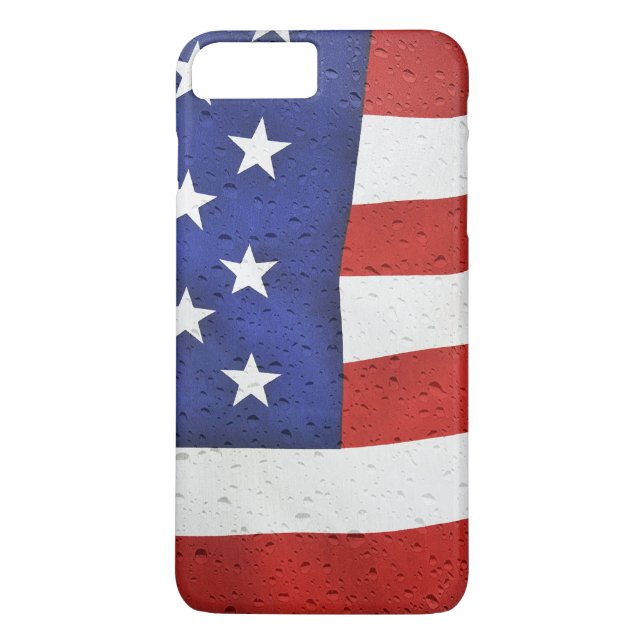 American flag with raindrops Case-Mate iPhone case (Back)