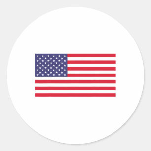 American Flag Women Girls Kids Men Classic Round Sticker
