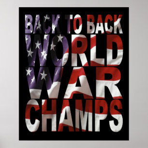 American Flag World War Champs Poster
