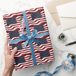 American Flag Wrapping Paper
