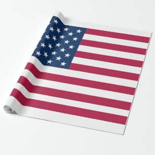 American flag wrapping paper