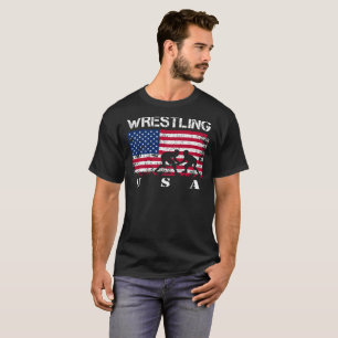 American Flag Wrestling T-Shirt