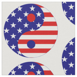 american flag yin yang usa fabric