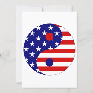 american flag yin yang usa invitation