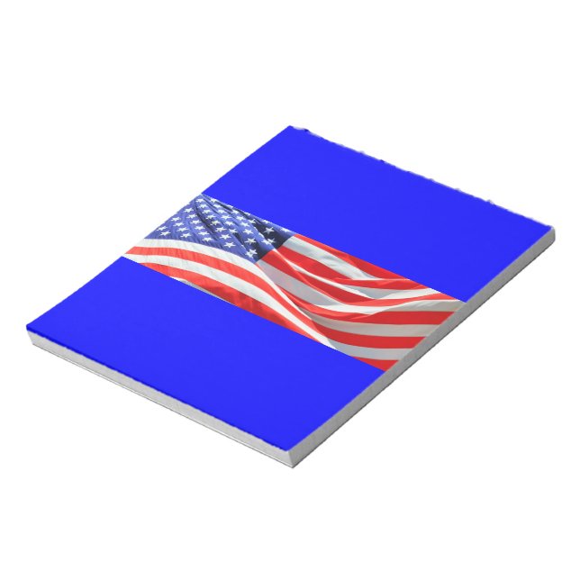 American Flag, you can add text and upload photos Notepad (Rotated)