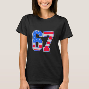 American Flage 67 Six Seven Meme T-Shirt