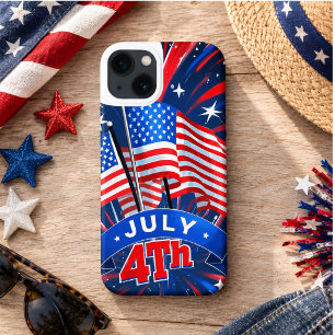 American Flags 4th of July iPhone 13 Case