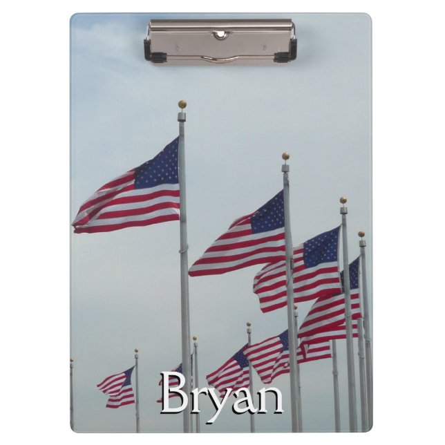 American Flags at the Washington Monument Clipboard (Front)