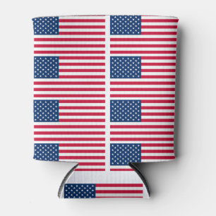 American Flags Can Cooler USA Patriotic