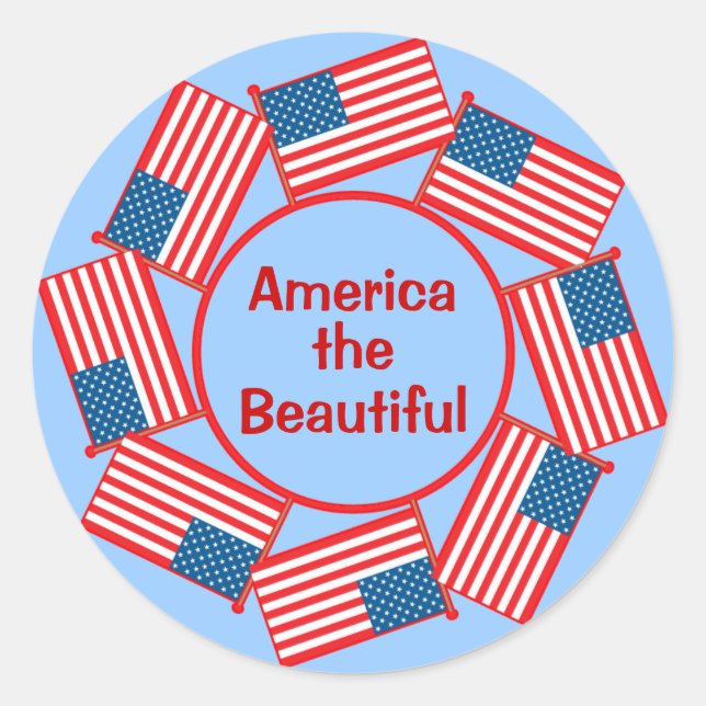 American Flags Customisable Stickers (Front)