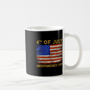 American Flags Happy 4th Of July Independence Day  Coffee Mug