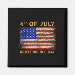 American Flags Happy 4th Of July Independence Day Magnet