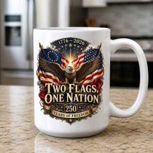 American Flags One Nation 250 Years Coffee Mug