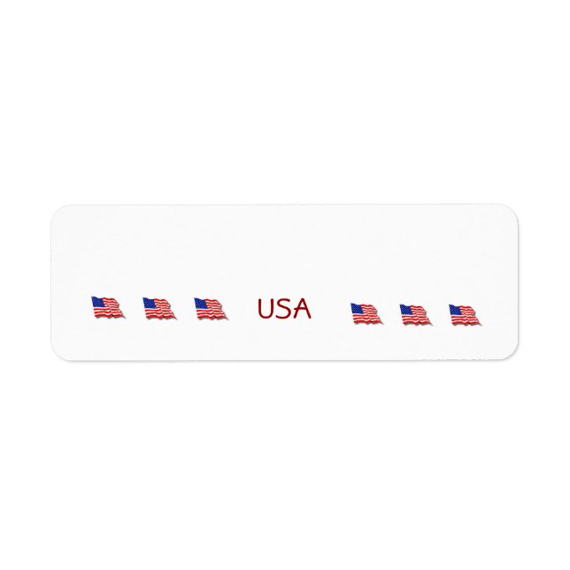 American Flags Return Address Label (Front)