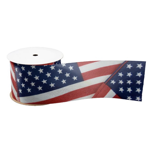 American Flags Satin Ribbon (Spool)