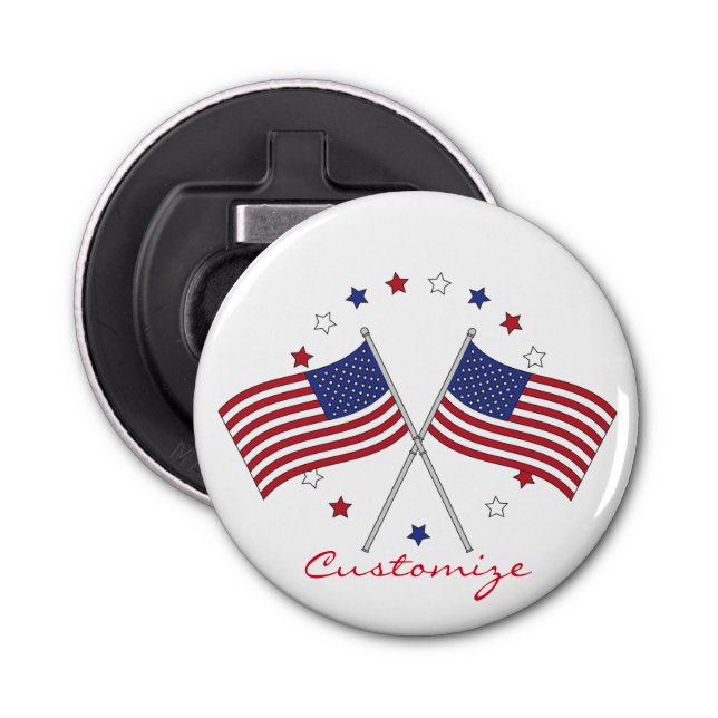 American Flags Thunder_Cove Patriotic 4th of July Bottle Opener (Front)