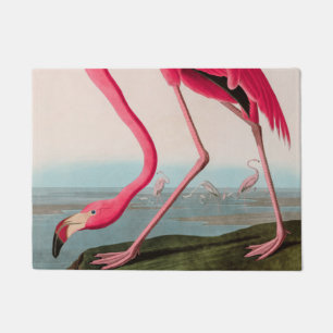 American Flamingo Birds of America Audubon Print Doormat