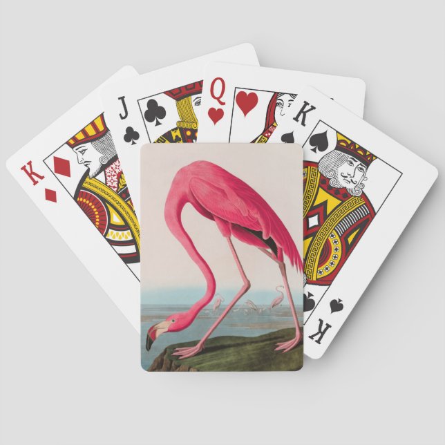 American Flamingo Birds of America Audubon Print Playing Cards (Back)