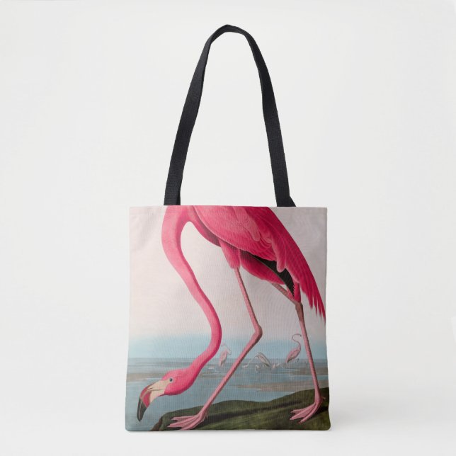 American Flamingo Birds of America Audubon Print Tote Bag (Front)
