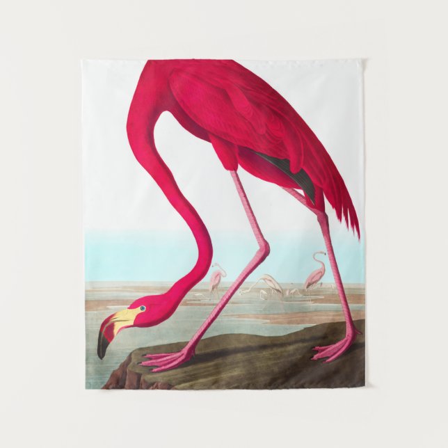 American Flamingo by John James Audubon Tapestry (Front)