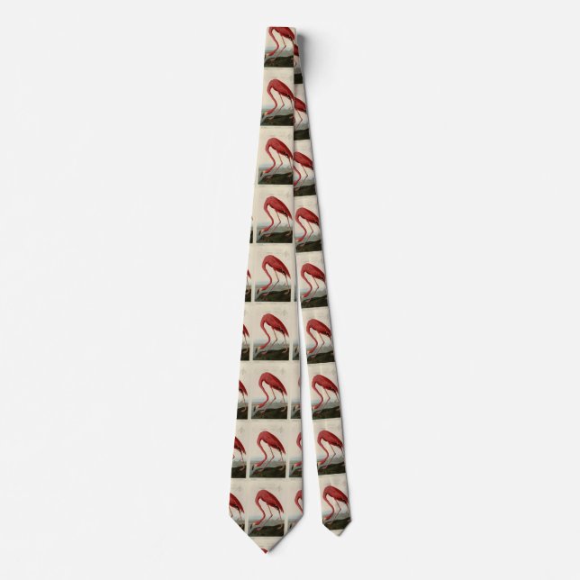 American Flamingo from Audubon's Birds of America Tie (Front)