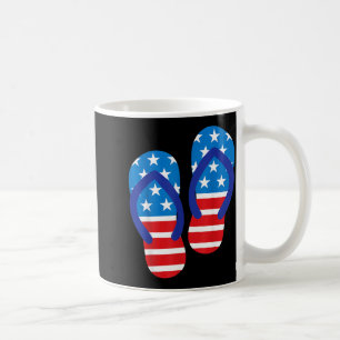 American Flip Flops Funny 4th Of July Independence Coffee Mug