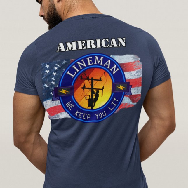 AMERICAN / FLORIDA (ANY STATE) LINEMAN  T-Shirt (Creator Uploaded)