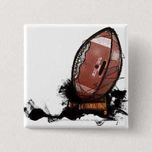 American football 15 cm square badge