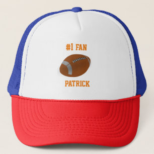 American Football #1 Sports Fan with Name Trucker Hat