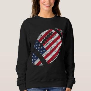 American Football 4th July American Flag Patriotic Sweatshirt