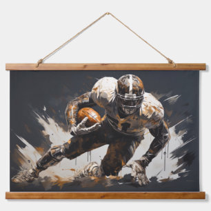 American Football Action Sport Painting Abstract Hanging Tapestry