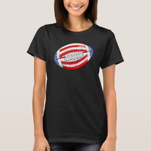 American Football American Flag 4th Of July Kids B T-Shirt