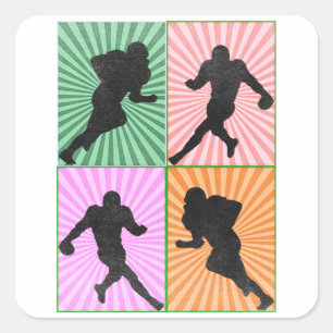 American football artwork for football lovers square sticker