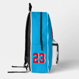 American Football backpack black sky blue bag ball