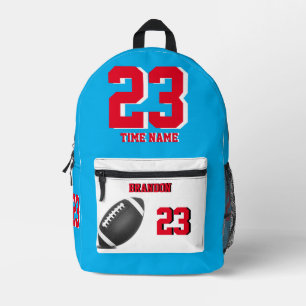 American Football ball backpack black sky blue one