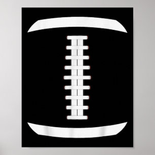 American Football Ball Costume Lace Up Thanksgivin Poster