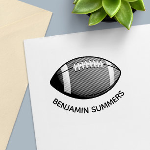 American Football Ball Custom Name Self-inking Stamp