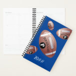 American Football Baller Monogram Custom Multi Planner<br><div class="desc">Sports themed planner,  editable so you can change the name,  initial and year.  Also appears on rear of planner</div>