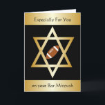 American Football Bar Mitzvah Card<br><div class="desc">American Football Bar Mitvah Card. Customizable with any text of your choice. Design by justbyjulie.com</div>