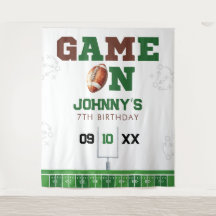 American Football Birthday Photo Backdrop