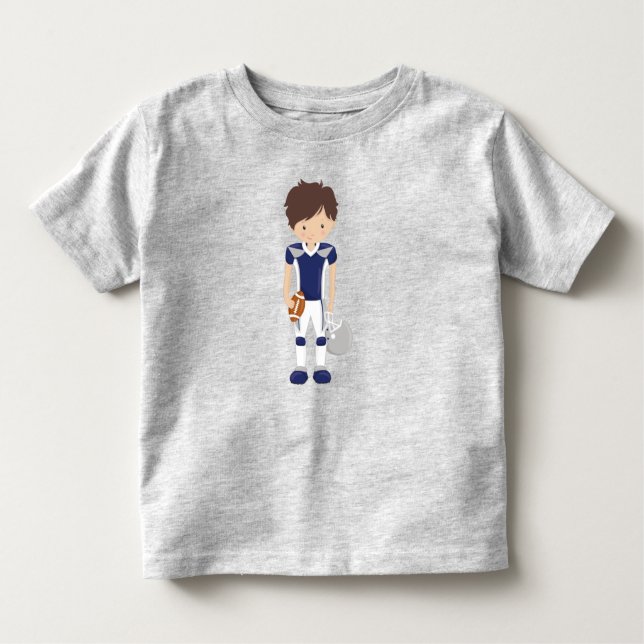 American Football, Brown Hair, Cute Boy, Rugby Toddler T-Shirt (Front)