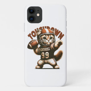 American Football Cat - Touchdown Purrfection iPhone 11 Case