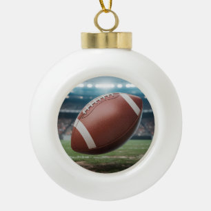 American Football Ceramic Ball Christmas Ornament